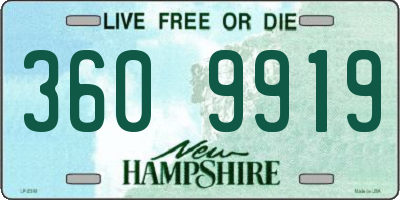 NH license plate 3609919