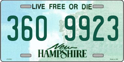 NH license plate 3609923