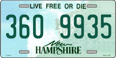 NH license plate 3609935