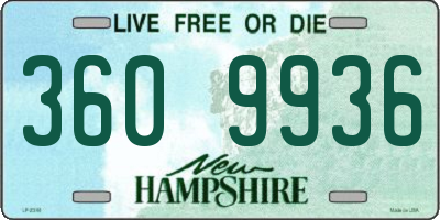 NH license plate 3609936