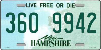 NH license plate 3609942