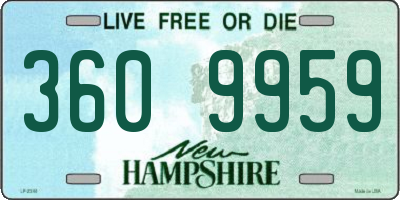 NH license plate 3609959