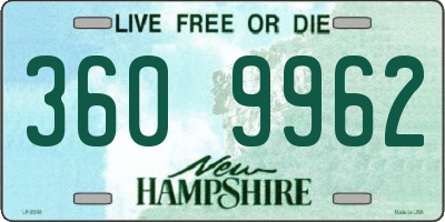 NH license plate 3609962