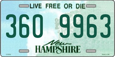 NH license plate 3609963