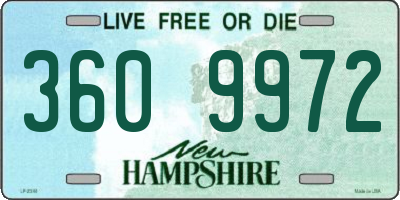 NH license plate 3609972