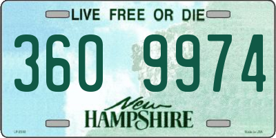 NH license plate 3609974