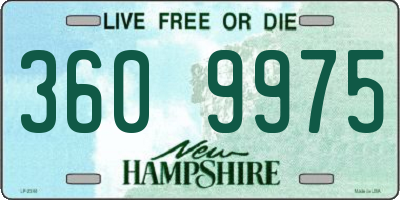 NH license plate 3609975