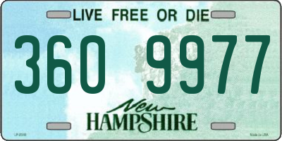 NH license plate 3609977