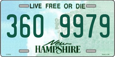 NH license plate 3609979