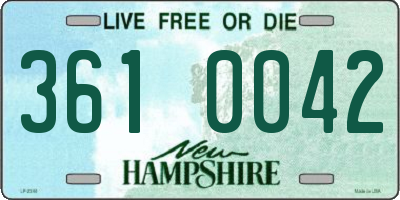 NH license plate 3610042