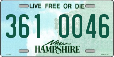 NH license plate 3610046