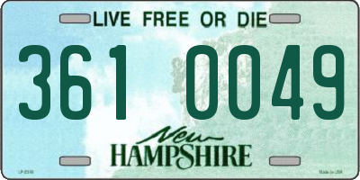 NH license plate 3610049