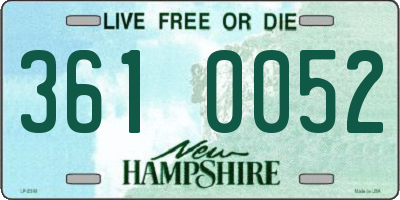 NH license plate 3610052