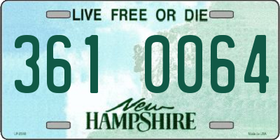 NH license plate 3610064