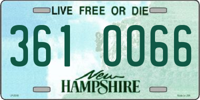NH license plate 3610066