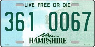 NH license plate 3610067