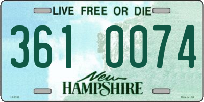 NH license plate 3610074