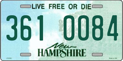 NH license plate 3610084