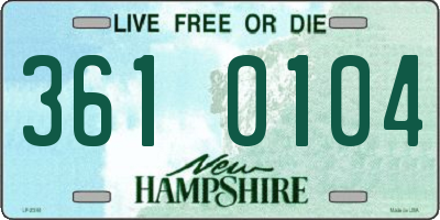 NH license plate 3610104