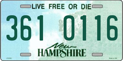 NH license plate 3610116