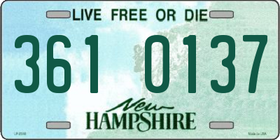 NH license plate 3610137