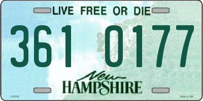 NH license plate 3610177