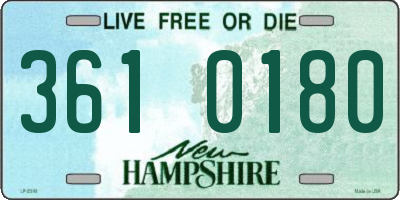 NH license plate 3610180