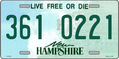 NH license plate 3610221