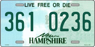 NH license plate 3610236
