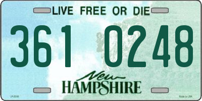 NH license plate 3610248