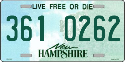 NH license plate 3610262