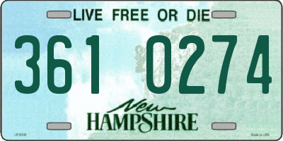 NH license plate 3610274