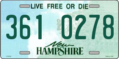 NH license plate 3610278