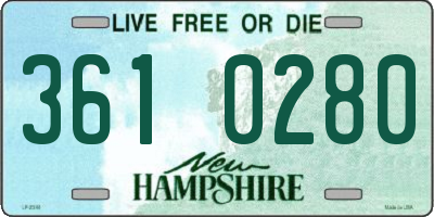 NH license plate 3610280