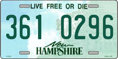 NH license plate 3610296