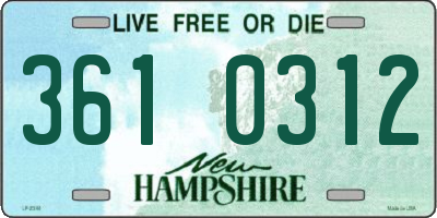NH license plate 3610312