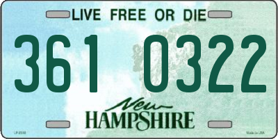 NH license plate 3610322