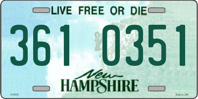 NH license plate 3610351