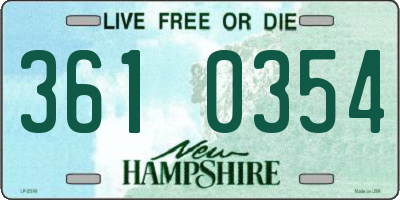 NH license plate 3610354