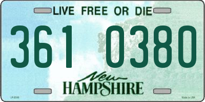 NH license plate 3610380