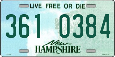 NH license plate 3610384