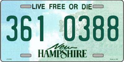 NH license plate 3610388