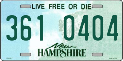 NH license plate 3610404