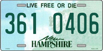 NH license plate 3610406