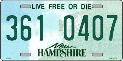 NH license plate 3610407