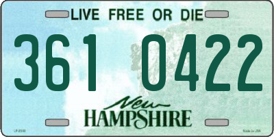 NH license plate 3610422