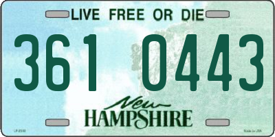 NH license plate 3610443