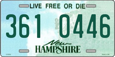NH license plate 3610446