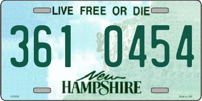 NH license plate 3610454