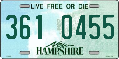 NH license plate 3610455